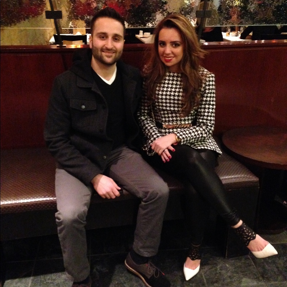 Houndstooth Wool Material Top - image 2